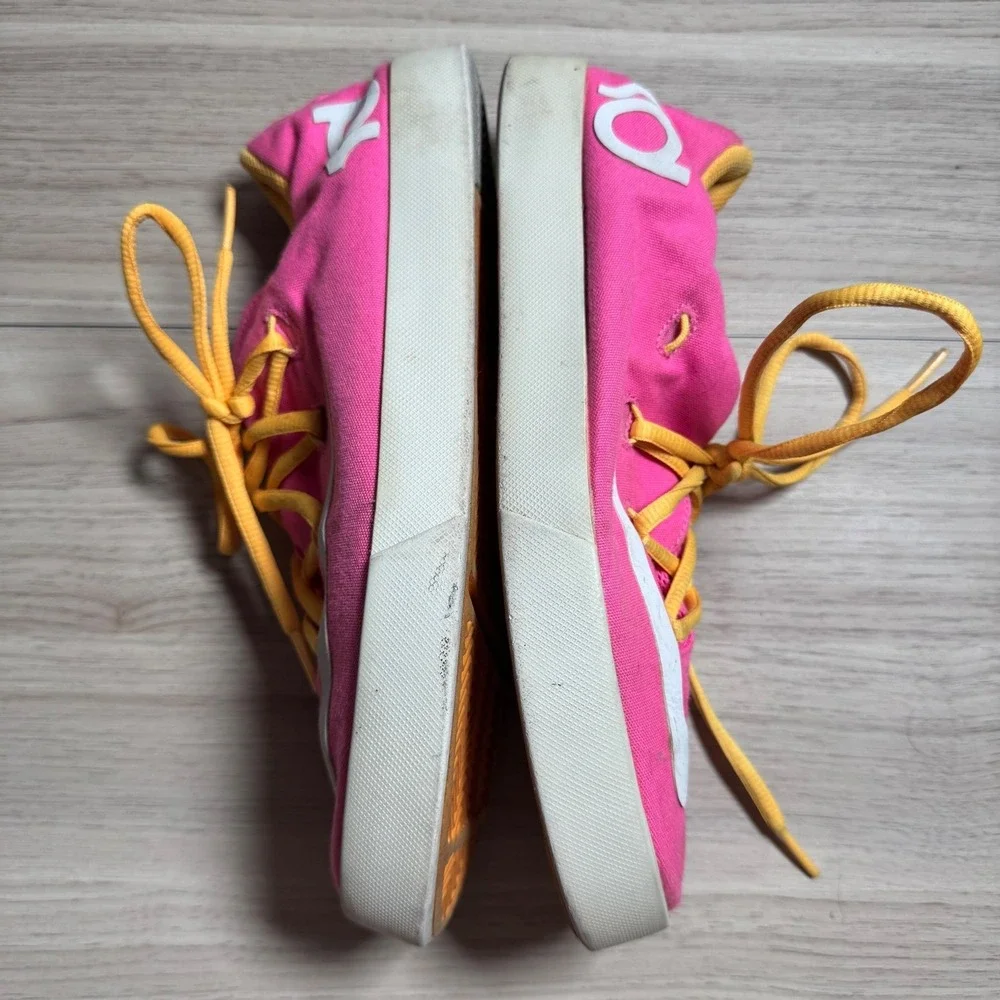 Nike Suketo 2 Canvas GS KD Youth 6.5Y Pink Yellow Low Top Sneaker 642085-618